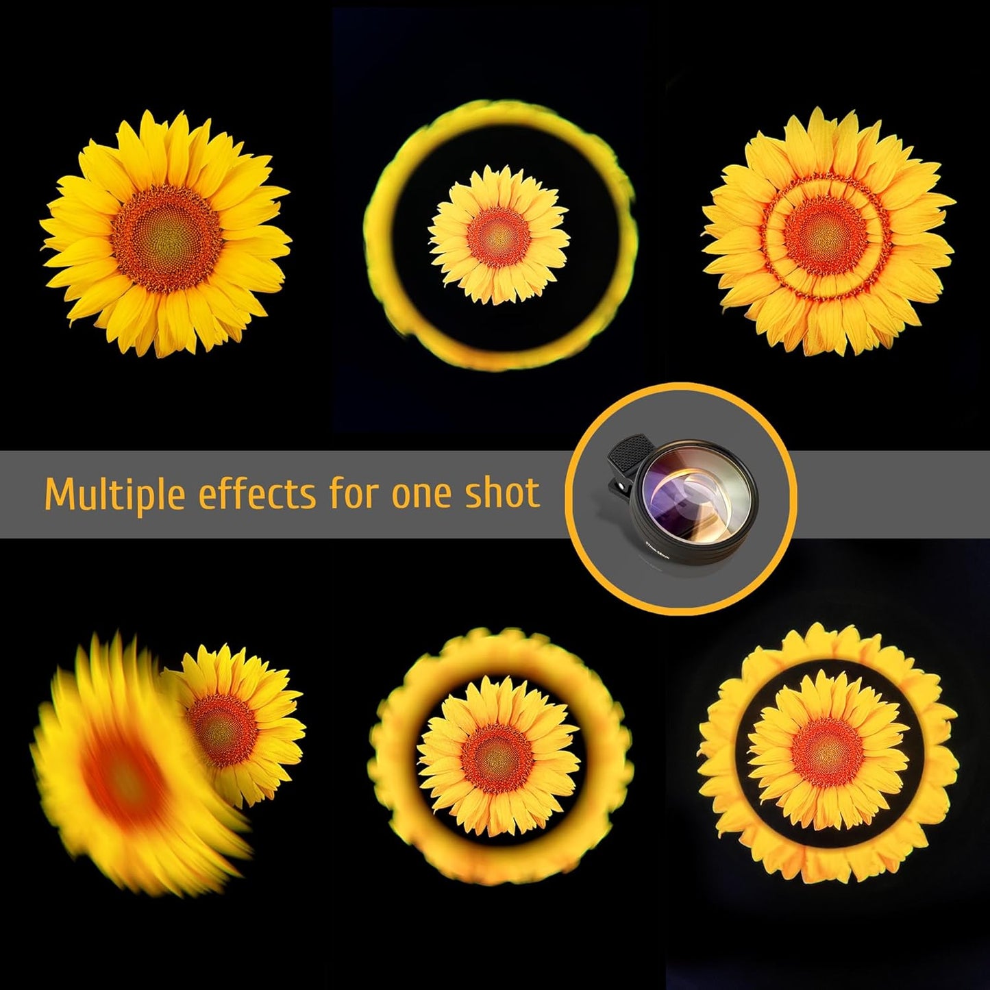 Prism Lens for iPhone & Android - Swirl Twist Blur Effect Filter, Tunnel Vision Lens, K9 Optical Glass, Durable Metal Frame - Portable Creative Tool for Cinematic Photos & Videos