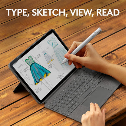 Logitech Combo Touch iPad Pro 11-inch (1st, 2nd, 3rd & 4th gen - 2018, 2020, 2021, 2022) Keyboard Case and Logitech Crayon (USB-C) Digital Pencil (2018 releases and later) - Oxford Grey, USA Layout