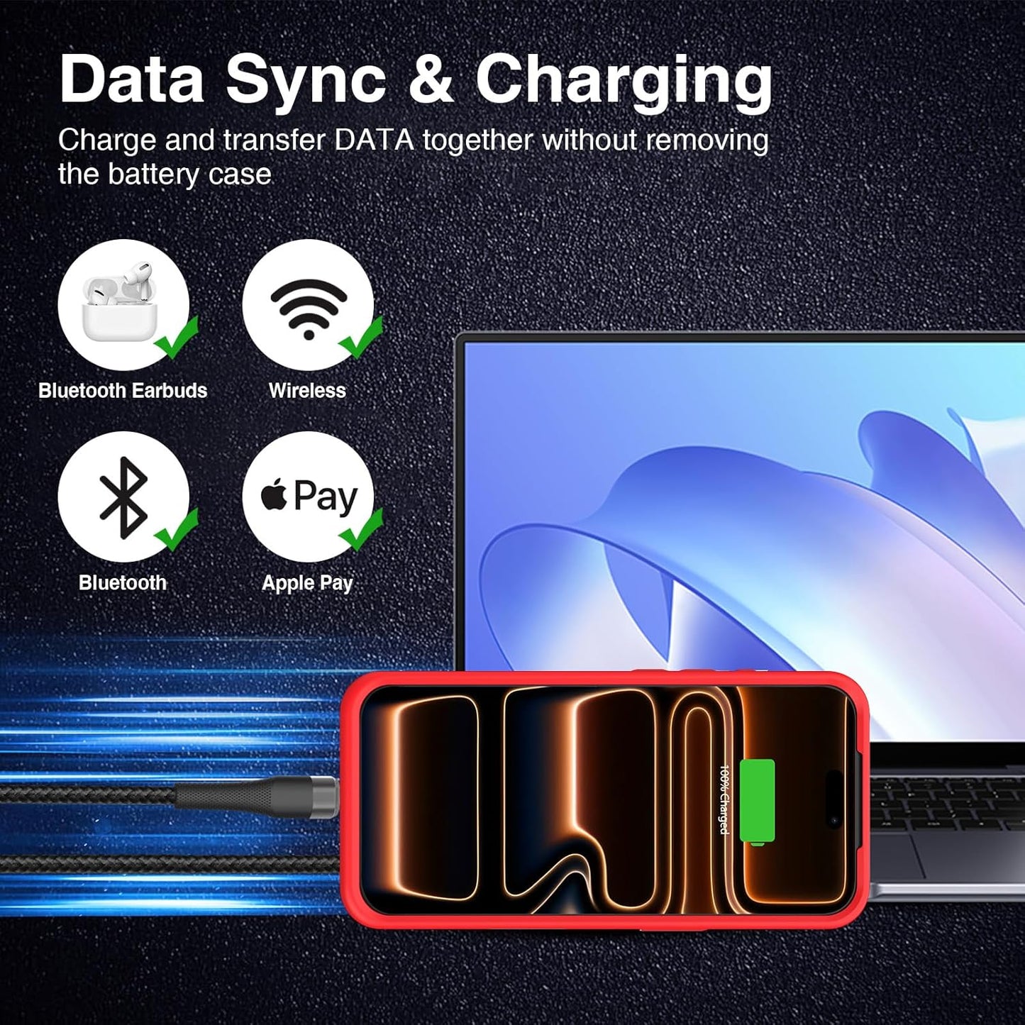 GIN FOXI Battery Case for iPhone 17 Pro, Charging Case Charger 8500mAh Ultra-Slim Lightweight Powerful Battery Pack 15W Fast Rechargeable Anti-Fall TPU Juice Box for iPhone 17 Pro (6.3") Red