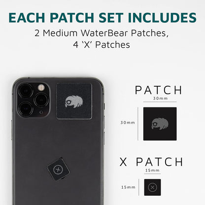 KUVRD Waterbear - Universal Screen Cleaners - Teeny Tiny Cleaning Tools for Your Lenses & Screens - 2-Pack - (2 Patch Sets)