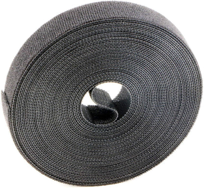 Reusable Fastening Tape Cable Ties 3/4 Inch Double Side Hook Roll (10 Yard, Black Upgraded Version)