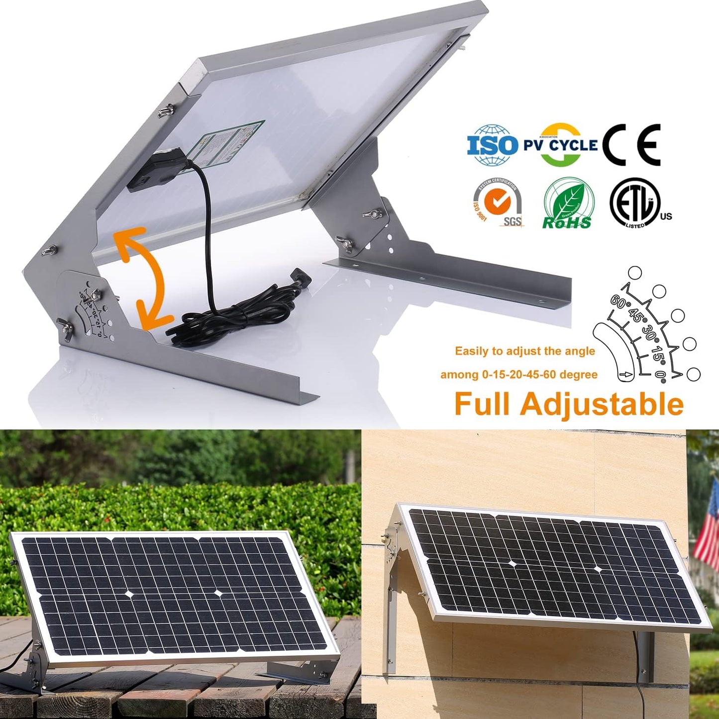 SUNER POWER 30W 12V Solar Battery Charger Maintainer, Built-in Smart MPPT Charge Controller, Adjustable Mount Bracket, Waterproof 30 Watt Solar Panel Kits for Car Automotive Boat Marine RV Trailer