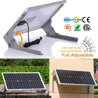 SUNER POWER 30W 12V Solar Battery Charger Maintainer, Built-in Smart MPPT Charge Controller, Adjustable Mount Bracket, Waterproof 30 Watt Solar Panel Kits for Car Automotive Boat Marine RV Trailer