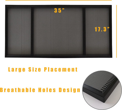 Portable DJ Table Stand DJ Controller Stand DJ Desk DJ Booth Adjustable Height DJ Stand For Laptop/Synth DJ Mixer Stand with Braced Keyboard Stand w/35” x 17.3” Table Top and Travel Bag