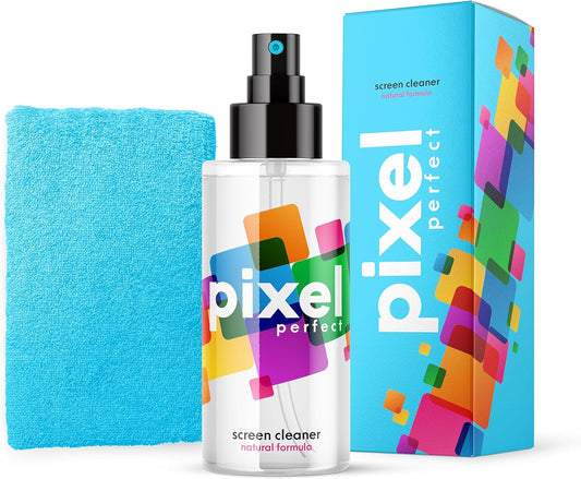 Pixel Perfect | 4.2oz | Screen Cleaner Kit, for TV, Laptops, Computers, Monitors, Phones, Tablets | 120ml Cleaning Kit, Premium Natural Spray