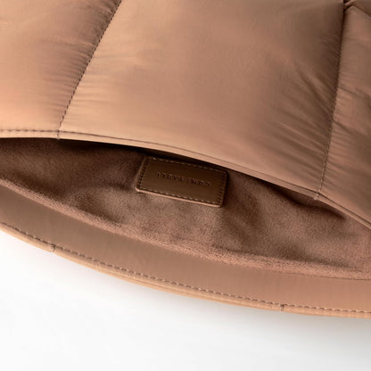 Comfyable Puffy Laptop Sleeve 13 Inch 14 Inch, Quilted Puffer Laptop Carrying Case, Pillow Case Compatible with MacBook Air M4 2025 M3 M2 M1, MacBook Pro M4 Pro/Max, Brown