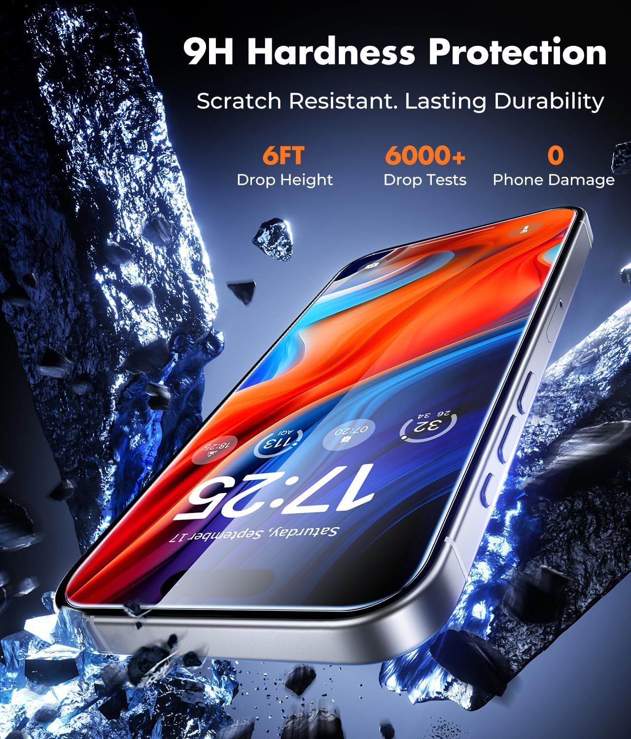 UNBREAKcable 2-Pack Screen Protector for iPhone 16 Pro Max, Double Shatterproof Tempered Glass [Easy Installation Frame] [9H Hardness] [99.99% HD Clear] [Case Friendly] for iPhone 6.9 inch