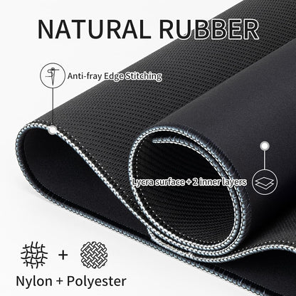 RAINYEAR Large Gaming Mouse Pad(31.5 x 11.8 Inch), Computer Mousepad with Anti-Slip Rubber Base, Smooth Large Keyboard Mouse Pad Mat for Gamer, Office, Home, Black