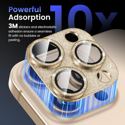 Tensea for iPhone 16 Pro/iPhone 16 Pro Max/iPhone 15 Pro/iPhone 15 Pro Max Camera Lens Protector, Metal Aluminum Alloy Tempered Glass Cover Camera Screen Protector Accessories, Case Friendly