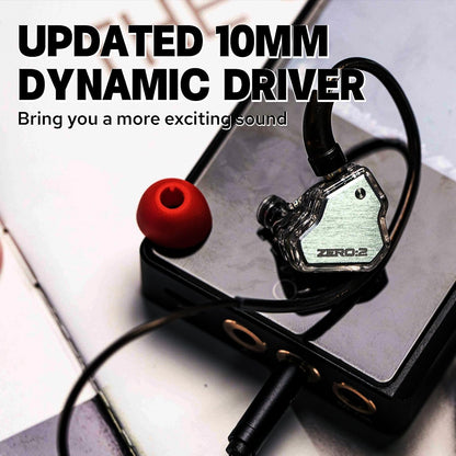 Linsoul 7Hz x Crinacle Zero:2 in Ear Monitor, Updated 10mm Dynamic Driver IEM, Wired Earbuds Earphones, Gaming Earbuds, with OFC IEM Cable for Musician (Silver)