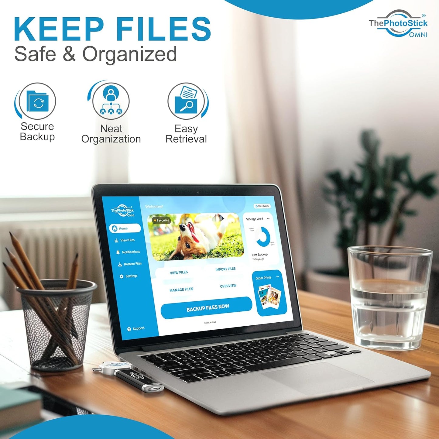 ThePhotoStick® Omni 128GB USB Flash Drive & Memory Stick – Photo & Video Backup for iPhone, Android, Mac & PC – Multiport Connection to Easily Store & Transfer Files