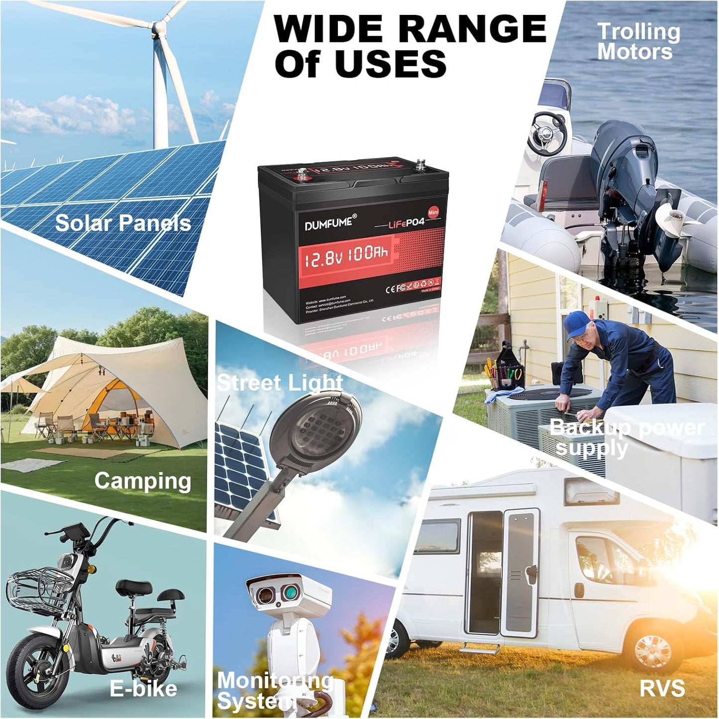 2 pack 12V 100Ah Mini LiFePO4 Lithium Battery,100A BMS 1280Wh BCI Group 24 Lithium Iron Phosphate Battery 6000+ Cycles Perfect for RV, Solar, Marine and Home Energy Storage