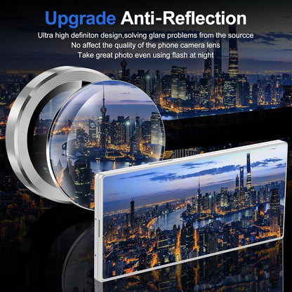 for Samsung Galaxy Z Fold 7 Camera Lens Protector, Individual Metal Ring Tempered Glass Lens Cover, [Strong Adsorption] Scratch Resistant Ultra-Thin HD Clear Lens Cover, 1 Set-Gray