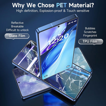 YWXTW Anti Reflective Screen Protector for Samsung Galaxy S25 Ultra, Anti Glare & EZ Unlock [Bubble Free Applicator] [Not Glass] Display Protective Film Shield Accessories Case Friendly, 2 Pack