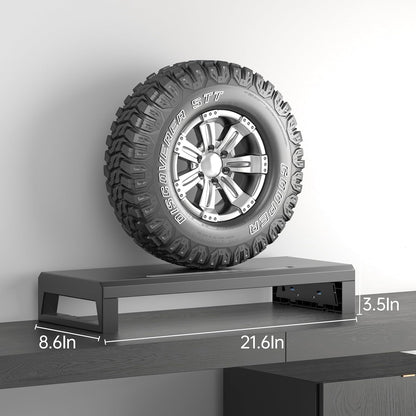 Computer monitor stand Laptop Desk Shelf & Monitor Riser ，21.6 inches long desk riser Monitors/PC/Laptop/Computer Space Saver Organizer ，Heavy Duty Gift Gaming Studio Office(Basic Version, 550mm)