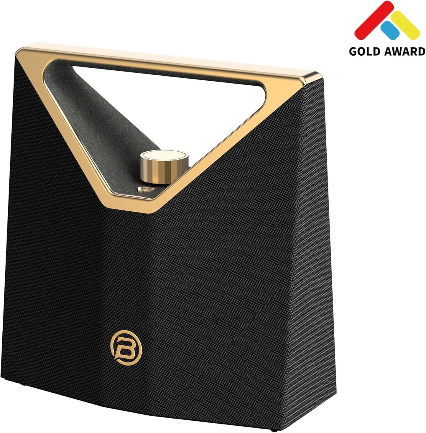 BUGANI Brief Plus Bluetooth Speaker Portable 80W, 12H Long Playtime, Bluetooth Broadcast 100+ Connection, Supports AUX/USB, Outdoor Speaker for Camping, Beach, Party, Golden