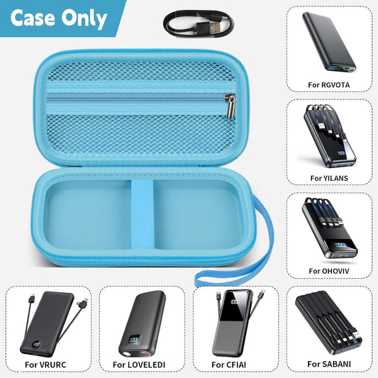 Portable Bank Charger Case for SABANI for Charmast for OHOVIV for VRURC for YILANS for CFIAI for LOVELEDI for RGVOTA for Miday for RONEGN for POIYTL for IAPOS Fast Charging Battery(Blue)