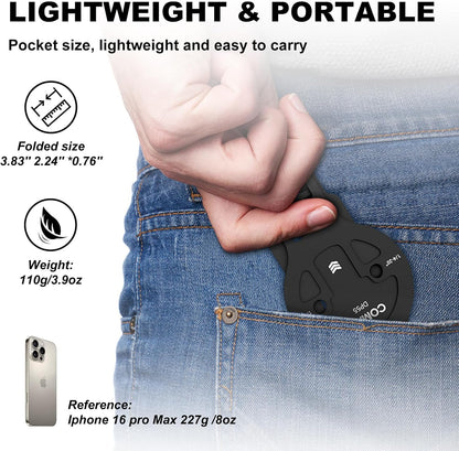 COMAN DP55 Magnetic Phone Tripod for iphone, Foldable Magnetic Mini Tripod Pocket Cell Phone Stand with Arca-Swiss, 1/4'' Screw Hole, Cold Shoe Mount, Compatible with Magsafe for iPhone 16/15/14/13/12