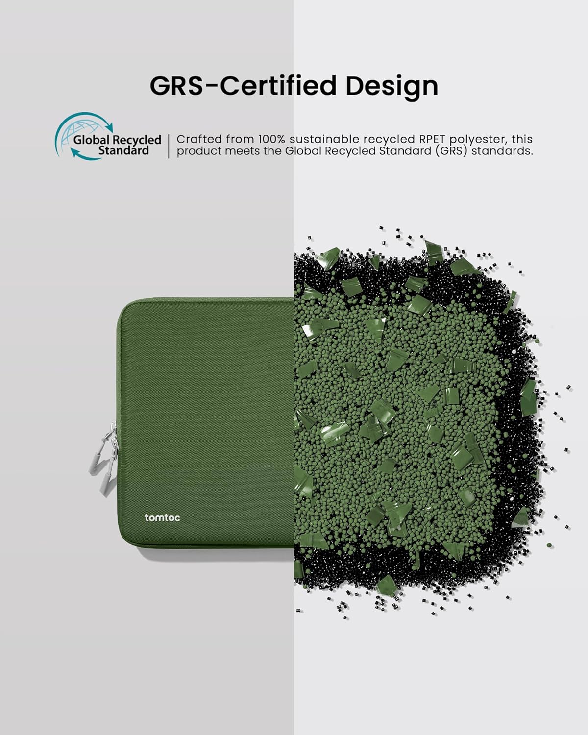 tomtoc 360° Protective Laptop Sleeve for 13-inch New MacBook Air M4/A3240 2025, M3/A3113, M2/A2681 M1/A2337 A2179 A1932, 13-inch MacBook Pro M2/A2686 M1/A2338, Water-Resistant Computer Case Bag