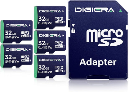 32GB CT100 microSDHC UHS-I Memory Card with Adapter - up to 100MB/s, C10, U1, V10, Full HD, A1, Micro SD Card for Smartphones, Tablets, Cameras, Gaming Consoles, and Drones (5 Pack)