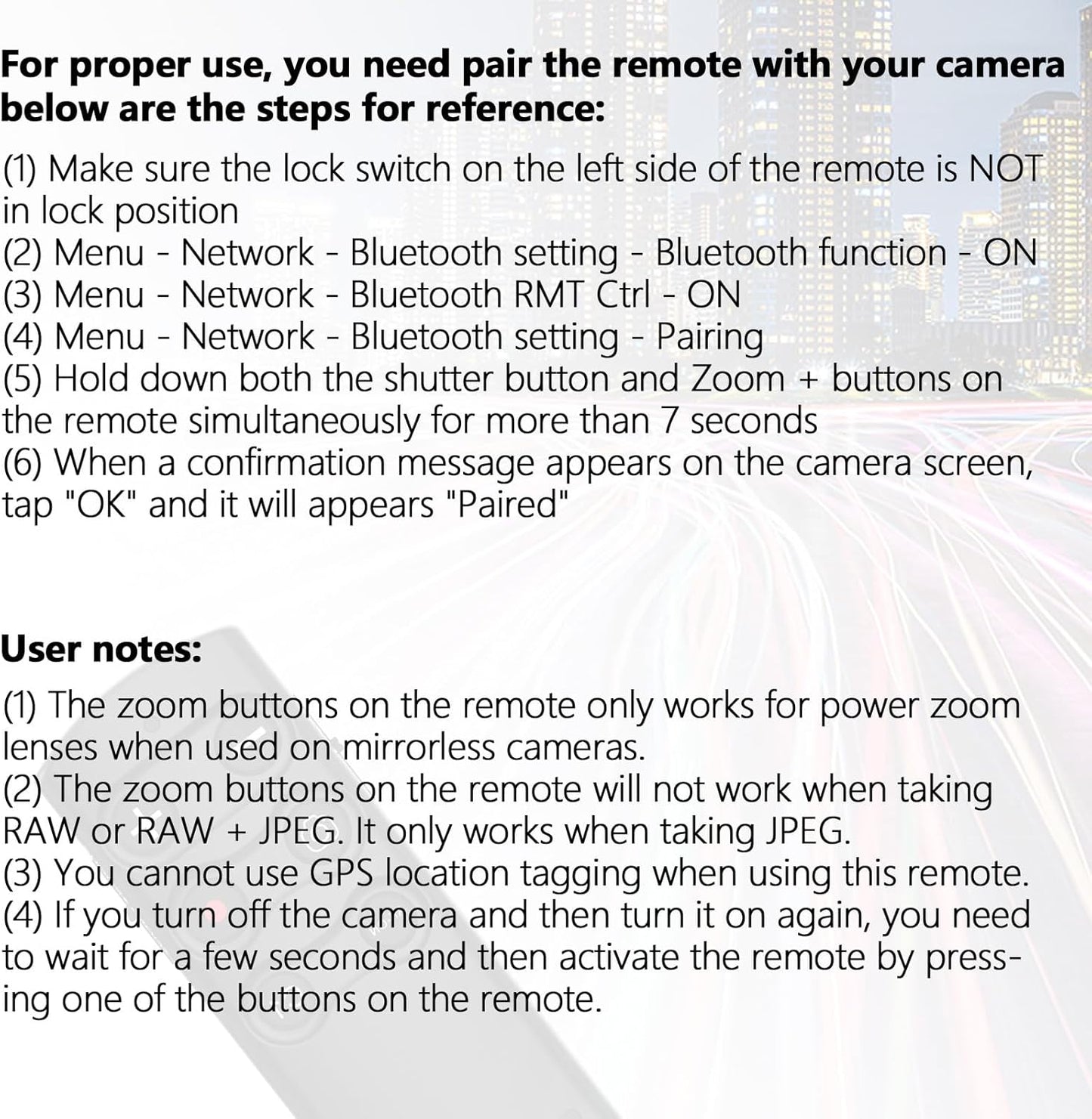 AODELAN Camera Remote Control Remote Shutter Commander for Sony ZV-E10,FX3,A1,a6100, a6400, a6600, a7C, a7 III, a7R III, a7R IV, a9, a9 II, DSC-RX0 II, DSC-RX100 VII, ZV-1; Replace Sony RMT-P1BT