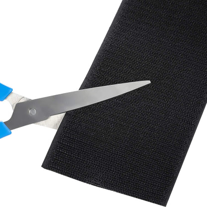 WILLBOND 4 Pack 10 ft x 3 Inch Cable Floor Strip Cable Cover Cords Carpet Protector Management Hook and Loop Tape for Wires on Floor Cords and Prevent a Trip Hazard (Black)