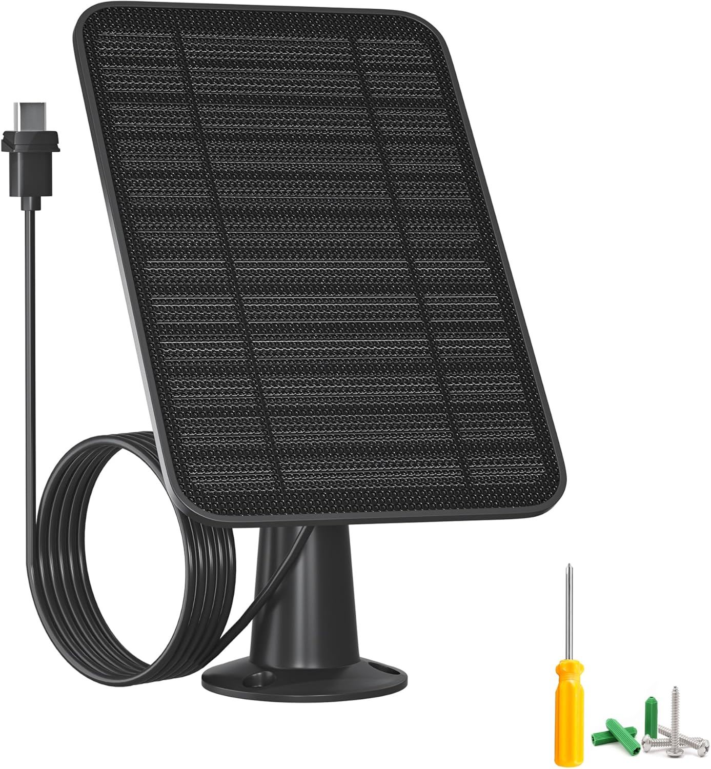 5W Solar Panel for Blink Camera Outdoor, Solar Panel Charger with Battery Compatible with New Blink Outdoor 4 (4th Gen) Camera, with 13.1ft Cable, IP65 Weatherproof, Includes Secure Wall Mount, 1 Pack