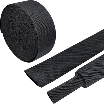 Heat Shrink Wire Loom 2:1 Shrinkable Braided Cable Sleeve 1-3/8 Inch ID-46ft Abrasion Protection Flexibility Fabric Wiring Harness Cover Sheath