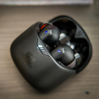 Replacement Silicone Ear Tips for JBL Tune Flex Wireless Earbuds, 8 Pairs (XS/S/M/L, Black)