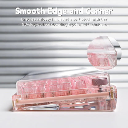 KiiBoom Premium Acrylic Transparent Keyboard Dust Cover, Waterproof, Anti-Dust, Anti-Cat Protector Cover Lid for Mechanical Keyboard (Clear, 15.4'' x 5.3'' x 0.78'')