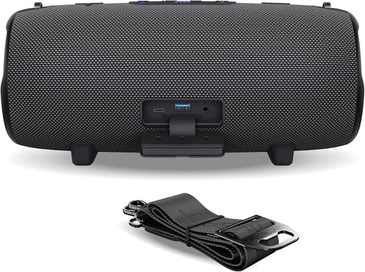 TREBLAB Ultra Loud Wireless Speaker - 60W Stereo Sound with Deep Bass, 20H Playtime, Powerbank, Waterproof, Loudest Portable Bluetooth Speaker for Home, Outdoor Party, Beach, Work, Travel, HD-Max