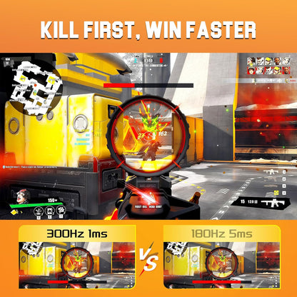 SANSUI 27 inch WQHD 2560x1440 300Hz 240Hz Gaming Monitor, FastIPS 1ms Computer Monitor, FreeSync Premium|Brightness 400Nits| 130% sRGB | 10Bits | HDR | ErgoStand | VESA Mount |2×DP 1.4 & 2×HDMI 2.1