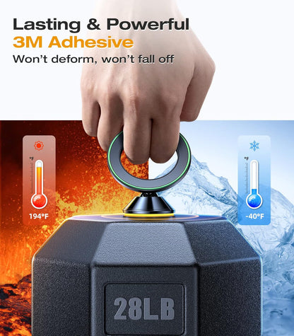 VICSEED [2025 Upgrade for MagSafe Car Mount, [Military-Grade] [High & Low Temp Resistance] Magnetic Phone Holder for Car Dashboard, 360 Rotatable Car Phone Holder Mount for iPhone 16 Pro Max 15 14 13