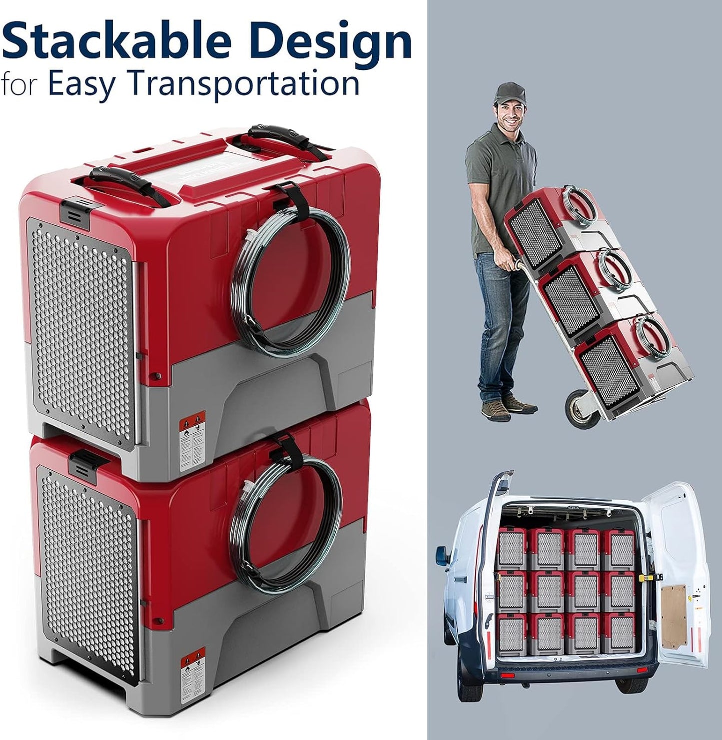 ALORAIR Smart WiFi LGR Commercial Dehumidifier up to 180 PPD (Saturation) with Pump, 5 Years Limited Warranty, Industrial Dehumidifiers APP Control, cETL Listed, for Garage, Flood Restoration