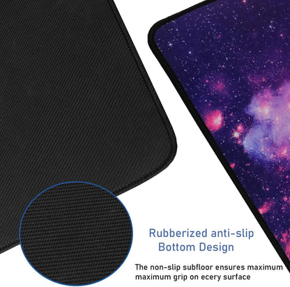 Gaming Mouse Pad, 31.5x15.7x0.12 inch Waterproof Computer Keyboard Mouse Mat Non-Slip Mousepad Rubber Base and Stitched Edges for Game Players, Office, Study, Esports Pros, Home, Desktop