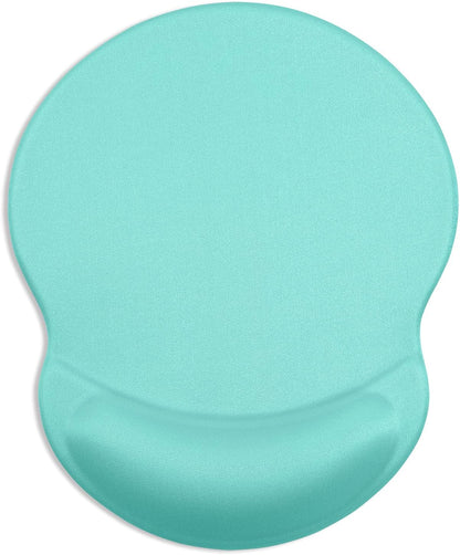 ITNRSIIET Ergonomic Mouse Pad with Gel Wrist Support Small Wrist Rest Smooth Surface Non-Slip PU Base Comfortable Office Supplies Pain Relief, 8.7 x 7.2 inches, Green