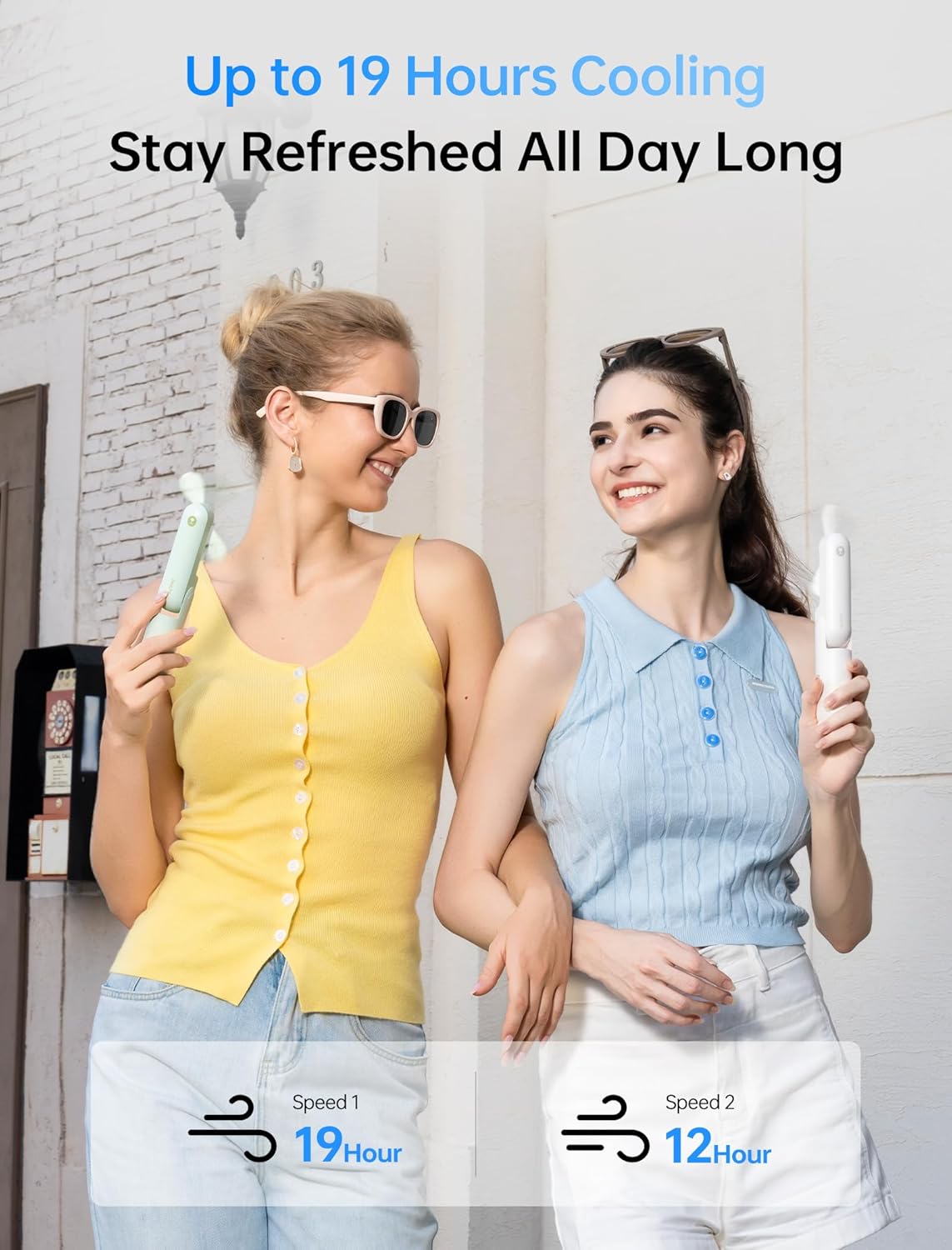 JISULIFE Handheld Mini Fan, 3 IN 1 USB Rechargeable Portable Fan [12-19 Working Hours] with Power Bank, Flashlight, Pocket Design for Travel/Summer/Concerts/Lash, Gifts for Women (White)