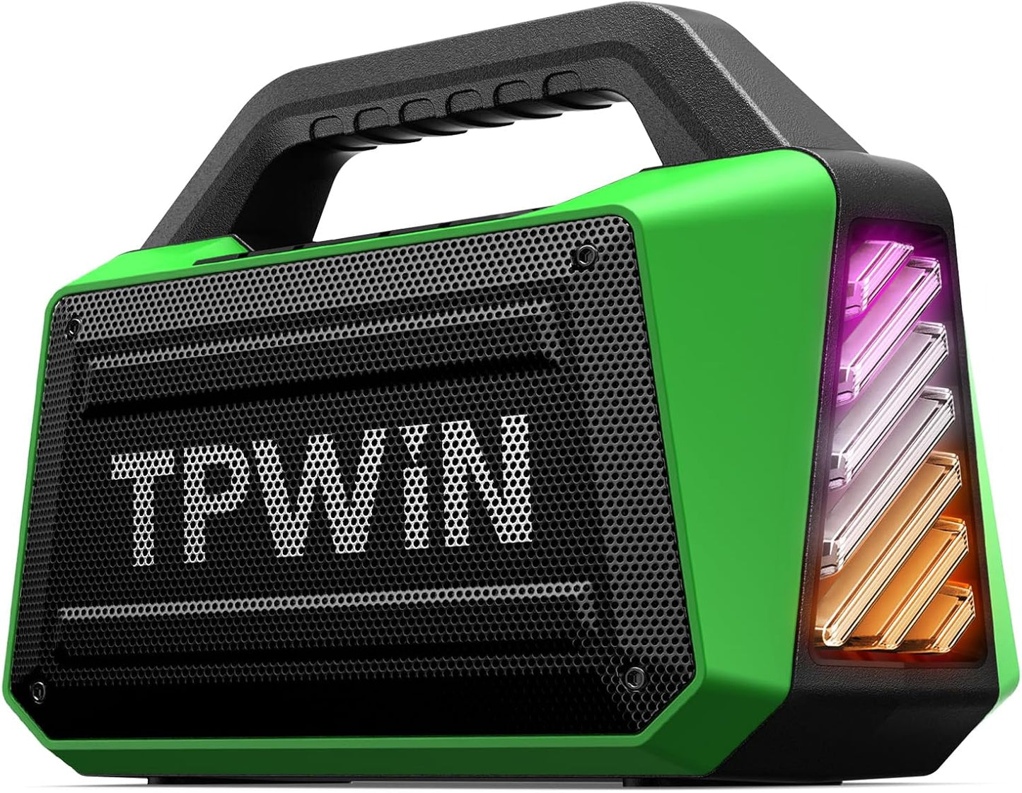 Portable Bluetooth Speaker Wireless - Loud Speakers 80W Peak, 20H Playtime, Light Show, TWS, Deep Bass, BT 5.3, IPX6 Waterproof for Outdoor Travel Camping Beach Pool - Green