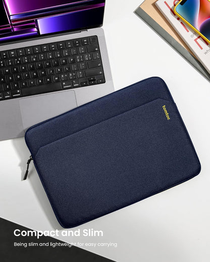 tomtoc Slim Laptop Sleeve Case for 13-inch New MacBook Air M4/A3420 M3/A3113 M2/A2681, M1/A2337 2025-2018, MacBook Pro M2/M1, Water-Resistant Protective Carrying Case with Accessories Pocket