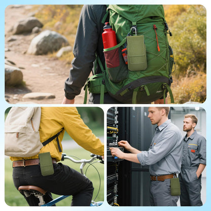 BECPLT Nylon Holster Compatible with Galaxy S25 Ultra S24/S23/S22/S21/S20 Ultra A17 A16 Motorola Moto G56 G Power Cell Phone Belt Holder for Men - Green