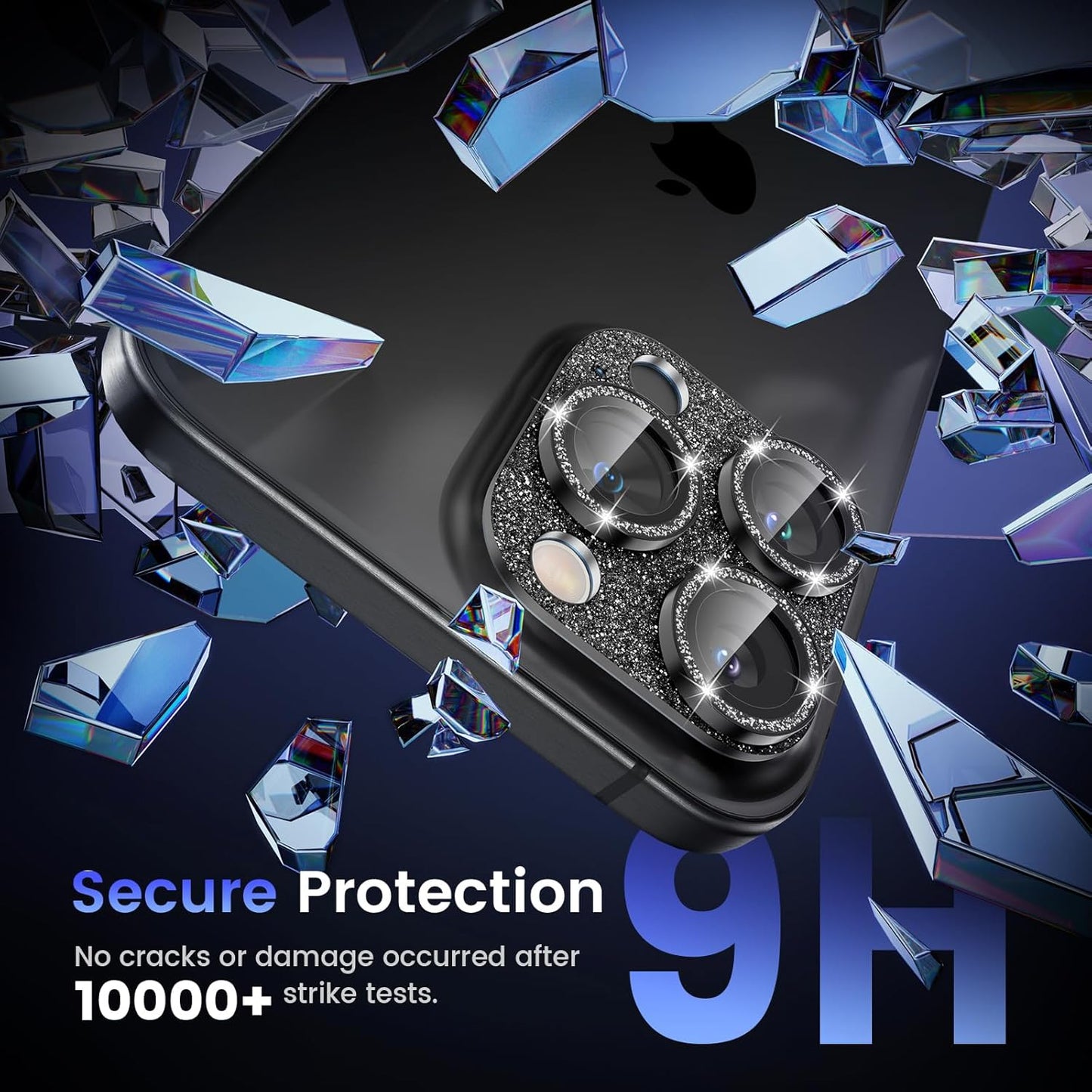 Tensea for iPhone 16 Pro/iPhone 16 Pro Max/iPhone 15 Pro/iPhone 15 Pro Max Camera Lens Protector, Metal Aluminum Alloy Tempered Glass Cover Camera Screen Protector Accessories, Case Friendly