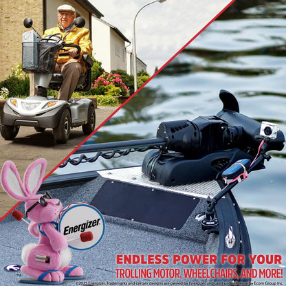 Energizer EN55-12IT, 12 Volt 55 Amp Hr, Long Lasting Sealed Lead Acid AGM Rechargeable Battery Ideal for Use in Electric Scooters, Wheelchairs, Emergency Lighting, Backup Power, and More