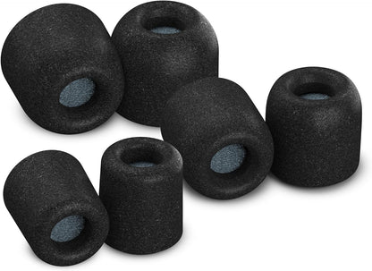Comply 600 Core Series | Memory Foam Replacement IEM Ear Tips for Truthear, Sennheiser, Moondrop & More | Superior Noise Isolation, Ultimate Comfort, Secure Fit | TechDefender, Black (S/M/L) (3 Pairs)