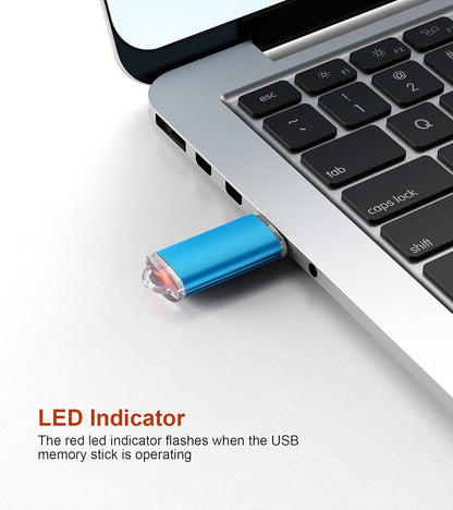 TOPESEL 2pack 128GB USB 3.0 Flash Drive High Speed 128G Thumb Drive Memory Stick Jump Drive USB Zip Drive for PC laptops, Tablets, TVs, car Audio (Blue)