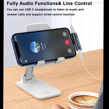 2-in-1 USB-C Splitter with 100W Fast Charging,Dual USB-C Ports for Headphones & Charging Adapter,Compatible with iPhone 16/15 Series,iPad,MacBook,Galaxy S24/S23 (Gray)