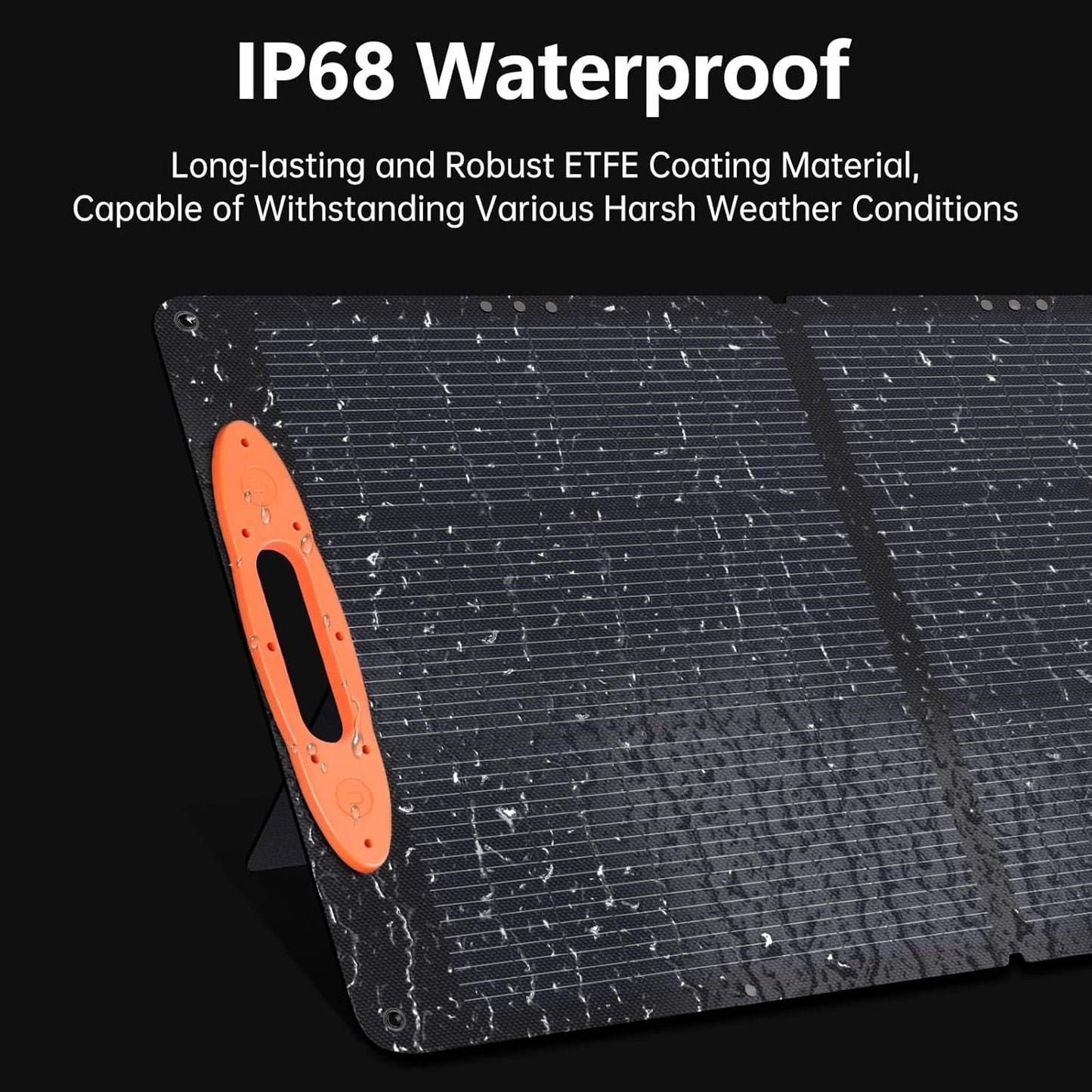 N-Type 16BB 100W Portable Solar Panel 18V Mono ETFE Foldable Solar Panel,25% High Efficiency IP68 Waterproof for Camping Outdoor RV Blackout