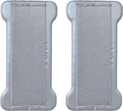 Universal Phone Grip for Smartphones& Mini Tablets - Phone Holder for Hand for Back of Phone - Wireless Charging Compatible (Silver) -2Pack