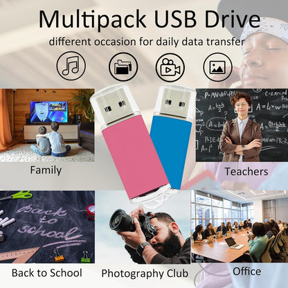 16GB FAT32 USB Flash Drive 20 Pack Nicepicten USB 2.0 Thumb Drives 20Pack Metal Jump Zip Drive Memory Stick Pendrive Memoria USB 16 GB with 20PCS Lanyard Label - Mixcolor 20 X 16GB Flash Drives