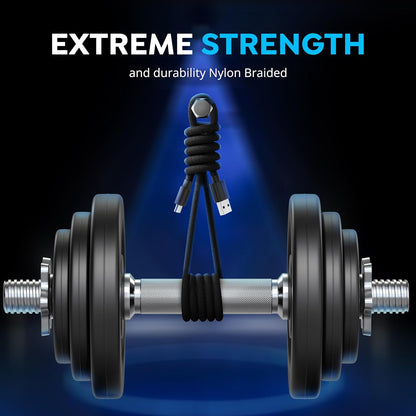 SABRENT [3-Pack 22AWG Premium 3ft USB-C to USB A 3.0 Sync and Charge Cables [Black] (CB-C3X3)