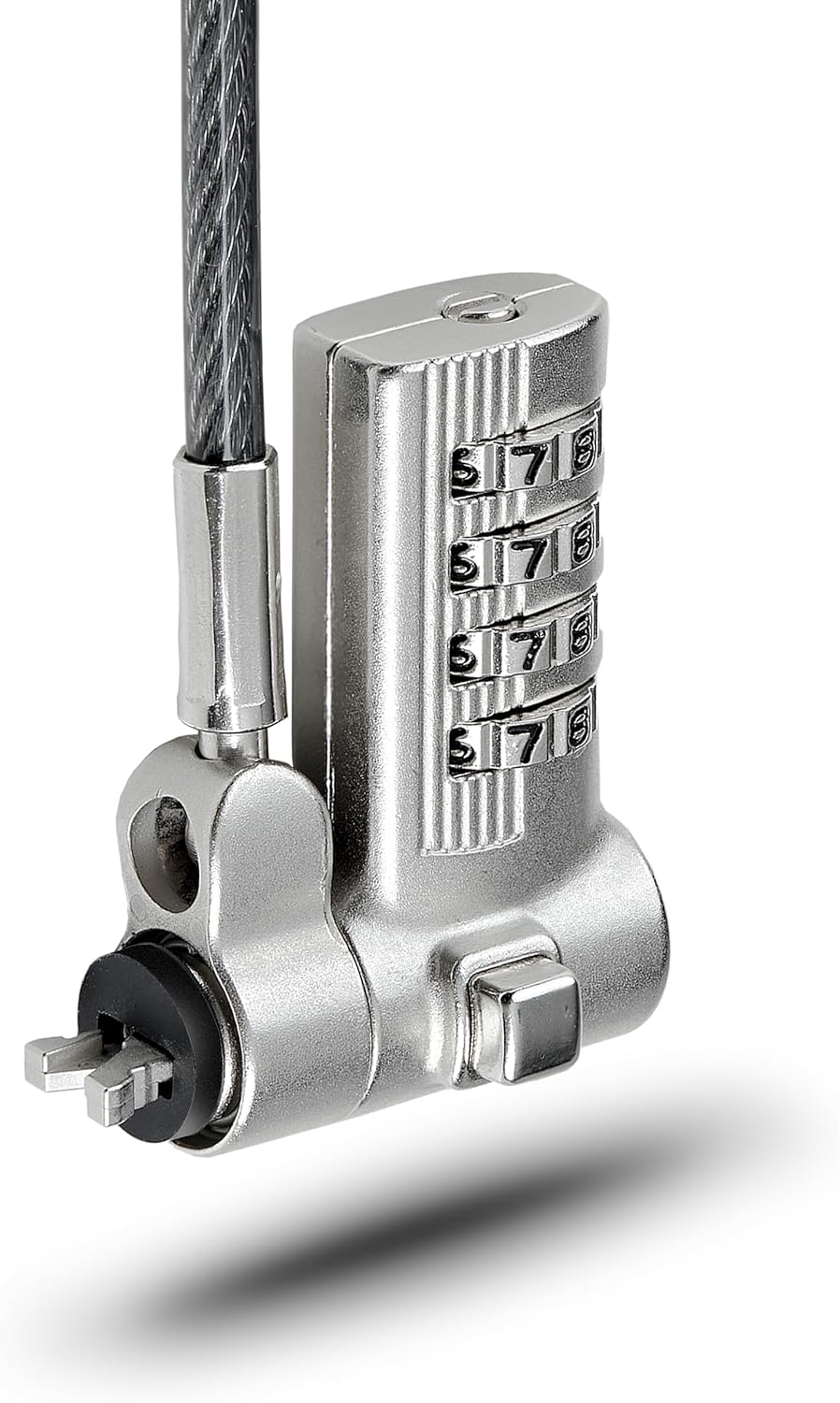 StarTech.com Universal Laptop Lock 6.6ft (2m), Security Cable for Notebooks Compatible with Noble Wedge/Nano/K-Slot, Keyless Combination Locking Cable, Cut-Resistant Cable, TAA (UNIVC4D-LAPTOP-LOCK)